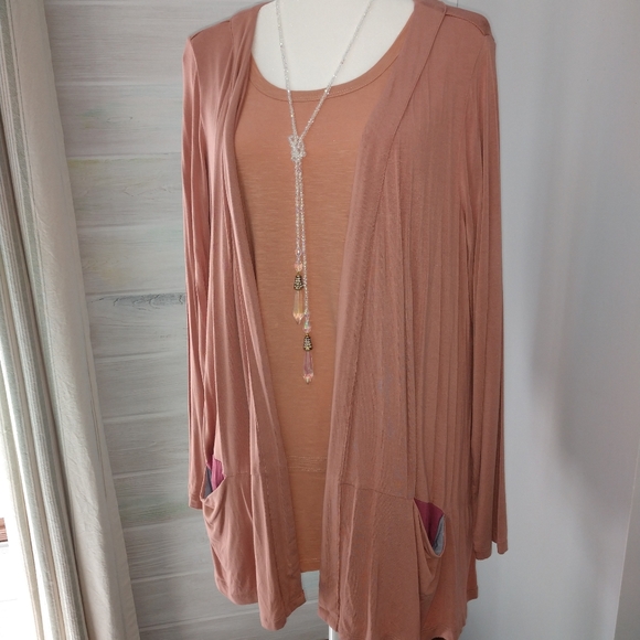 LOGO by Lori Goldstein Tops - LOGO. By Lori Goldstein set cardigan tunic XL